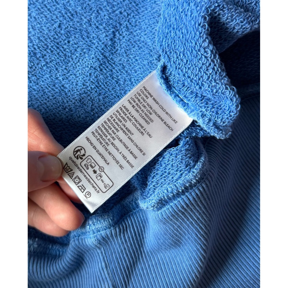 We The Free People Shirt Sweatshirt Pullover Camden Henley Blue Large - Picture 10 of 10